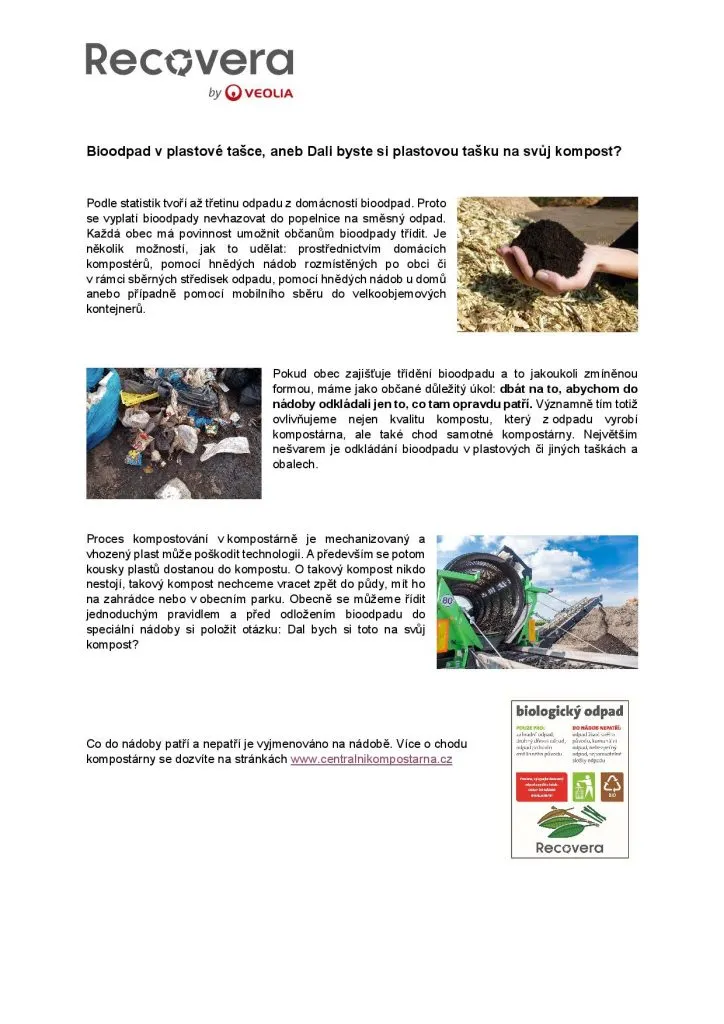 Podpora třídění bioodpadu